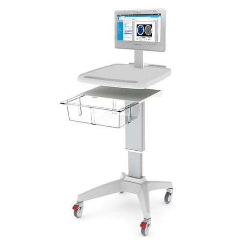 Medizinischer Wagen - iStand - Mediroll LTD - für Monitor / mit Korb / höhenverstellbarer