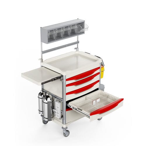 Wagen für Kliniken - T008 - Topmodul - für Traumatologie / chirurgisch / Mehrzweck
