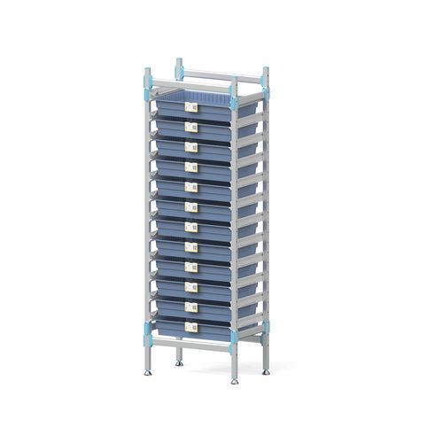 Modulares Regal - TDAS60-2 - Topmodul - für Körbe / Aluminium