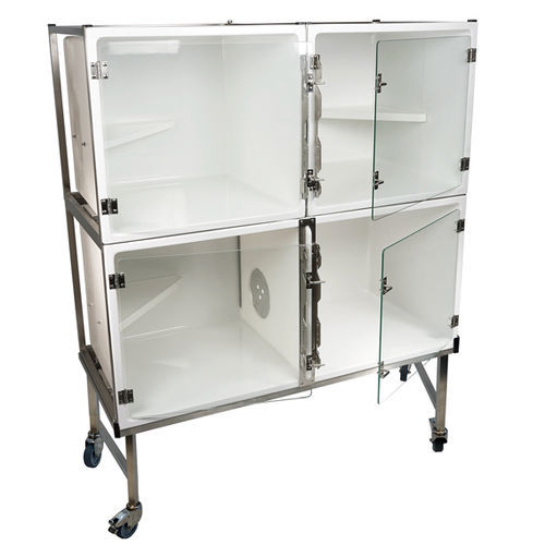 Tierkäfig für Katzen - CP803010 - Vetinox - 4 Abteile / auf Rollen / Edelstahl