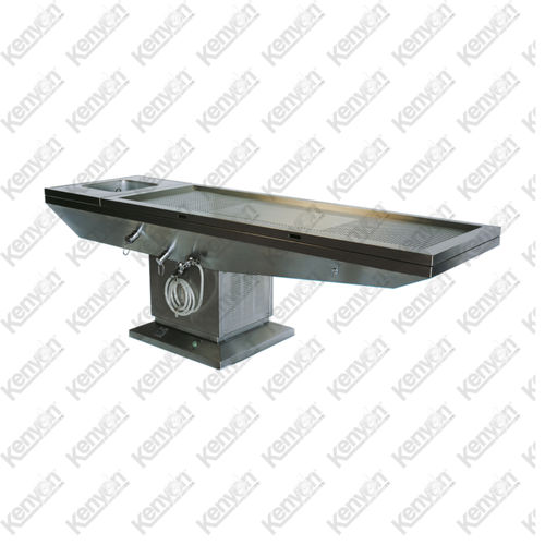 Autopsietisch für Histopathologie-Labor - Mortuaryequipment.net - stationär / pneumatisch / höhenverstellbar