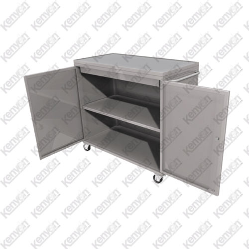 Schrank für Fluide - Mortuaryequipment.net - für Krankenhaus / auf Rollen / mit Regal