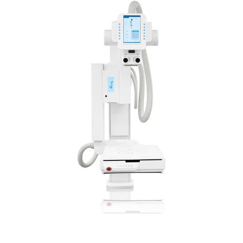 Digitales Röntgensystem - Acuity UDR U - Radmedix - für multifunktionale Röntgenaufnahmen / ohne Tisch / mit schwenkbarem Röhrenarm