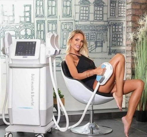 Body-Contouring-Gerät mit Magnetfrequenzen - 4 handle Esmlim Muscle buildling - Miramhoo Aesthetics - Body-Contouring-Gerät mit elektrischer Muskelstimulation / auf Wagen