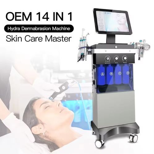 Einheit zur mechanischen Exfoliation - 14 in 1 Hydra Skin Care System - Miramhoo Aesthetics - Body-Contouring-Gerät mit Absaugung / Mikrodermabrasionsgerät / auf Wagen
