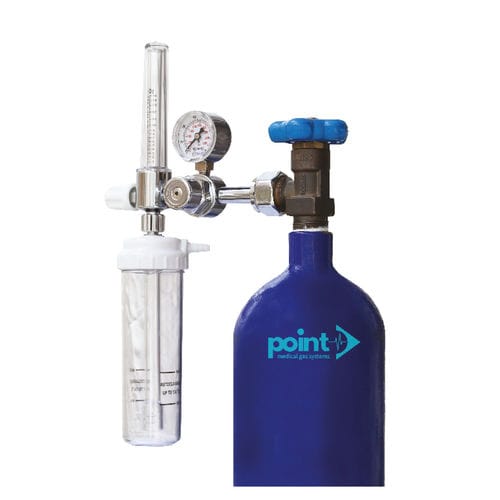 Manuelles Sauerstofftherapiegerät - PNT-TRP-FM-3/4	 - Point Medical Gas Systems - tragbar / mit Sauerstoffflasche / mit Durchflussmesser