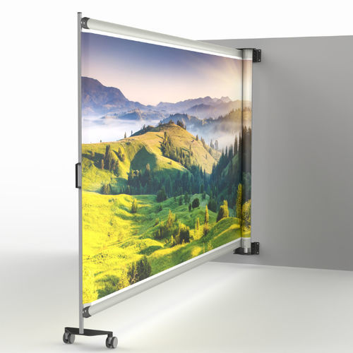 Stationärer Medizinischer Bettschirm - Air - Aspire - einziehbar / 1 Flügel / für Krankenhauszimmer