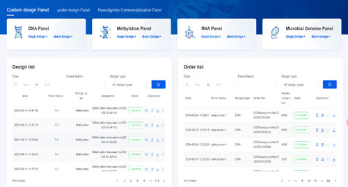 Software zur NGS-Sequenzierung - XCapert Online Design Platform - Nanodigmbio - Projektentwicklung