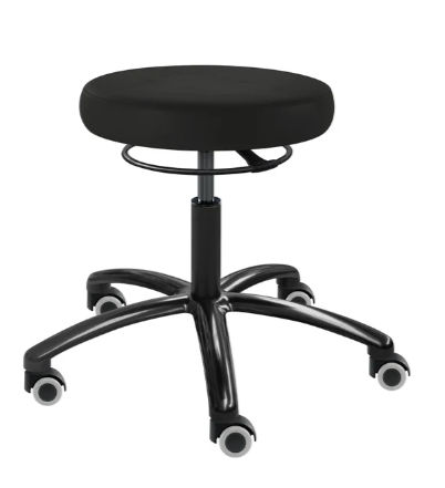 Hocker für Gesundheitseinrichtungen - SELLA-MED Laudatio Black Edition - SIMPEX - höhenverstellbarer / drehbar / auf Rollen