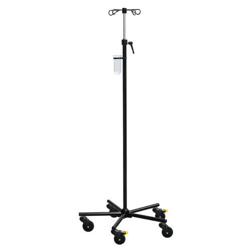 Infusionsständer auf Rollen - MEDI-CARE Black Edition - SIMPEX - 2 Haken / für Bett / für Spritzenpumpen
