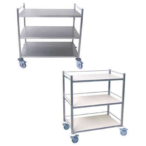 Medizinischer Wagen - ALTCI5103 - Altermedical - Edelstahl / mit 3 Regalbrettern / mit Platte