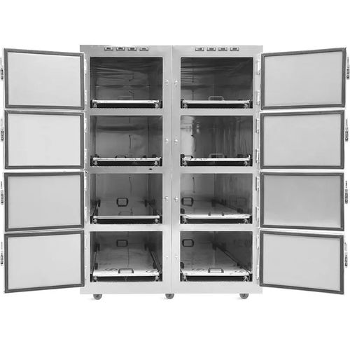 Leichenkühlzelle für Leichentragen - PSTG - Puresystems - 8 Körper / mit Frontöffnung / mit Tür
