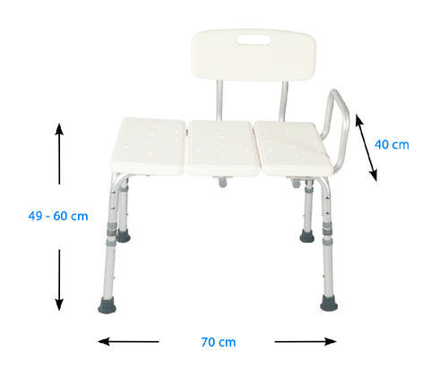 Badewannensitz für Personen mit eingeschränkter Mobilität - Bathtub Transfer Seat - Alfacare - höhenverstellbar / zusammenklappbar