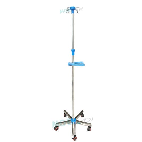 Infusionsstativ auf Rollen - AS3 - Medige International Industries - 4 Haken / Edelstahl