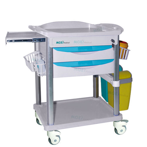 Medizinischer Wagen - MGE-T76C8 - Medige International Industries - Edelstahl / Kunststoff / Aluminium