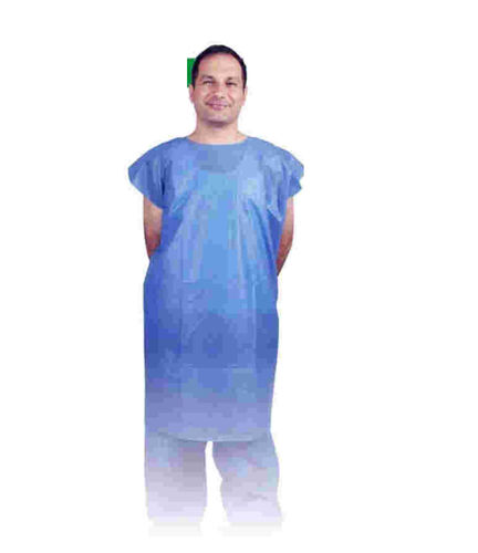 Unisex-Patientenkittel - SUPERSOFT™ - AGS Medical - Einweg / blau