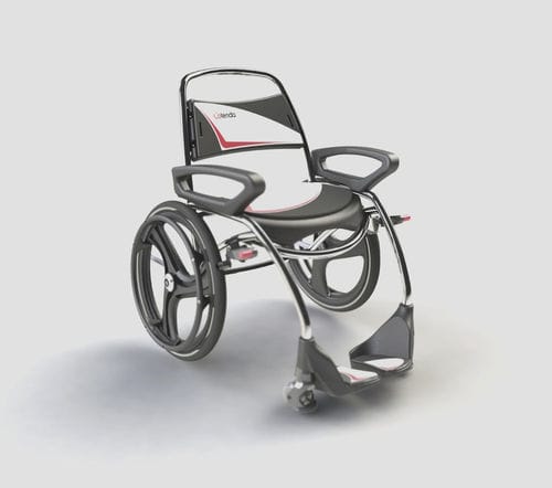 Manueller Rollstuhl - aqua active® - Cotenda - für Pool / mit Fußstütze / mit Armlehnen