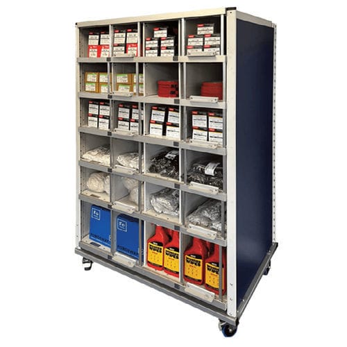 Abstellschrank - TripFlag® - TwinBin - für Verbrauchsmaterial / auf Rollen