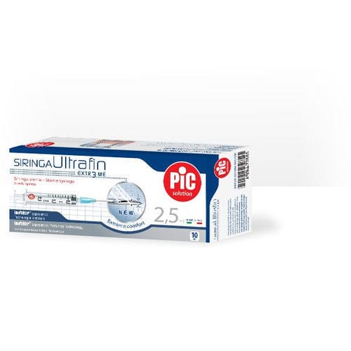 Spritze / 5 ml - Ultrafin - PIKDARE SPA - 2,5 ml / Gummi / ohne Latex