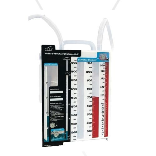 Pleurales Drainageset - Vide Wave - Front1 Health Partners - mit 3 Kammern / mit Thorax Drainage Kammer / mit Skala