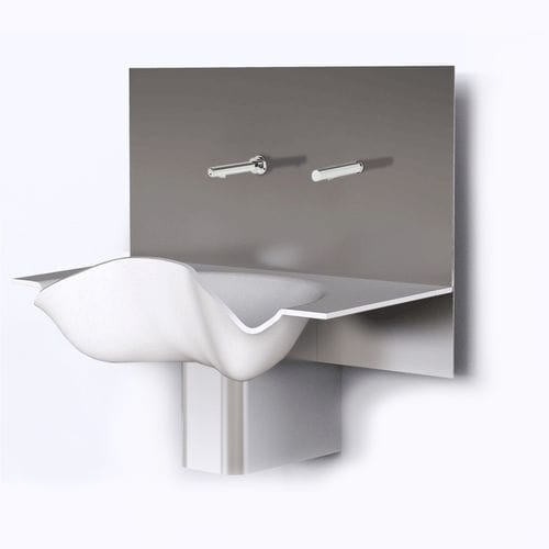 Waschbecken für OP / 1 Arbeitsplatz - OR-L135 - LASA - Edelstahl / Corian® / elektronische Steuerung