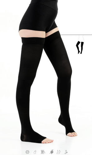 Stützstrumpf zur Prävention venöser Thromboembolien - CP-610 - Europack International - unisex / schwarz / beigefarben