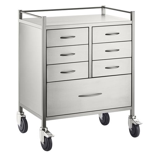 Medizinischer Wagen - SSRT07 - Pacific Medical - Mehrzweck / für Transport / Edelstahl
