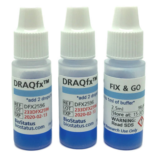 Färbelösungs-Reagenz - DRAQfx™ FIX & GO - BioStatus - Farbstoff / für Forschungszwecke / flüssig