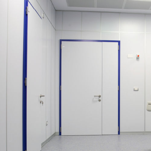 Strahlenschutztür - MeSpo - für Krankenhaus / einflügelig / Aluminium
