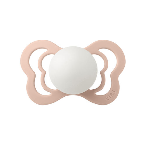 Silikonschnuller - Couture GLOW - BIBS - aus Latex / mit anatomischem Sauger / rosa