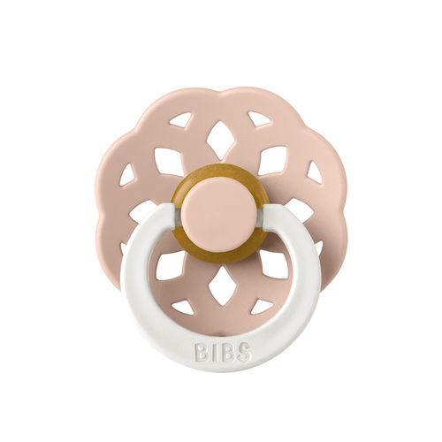 Latexschnuller - Boheme GLOW - BIBS - mit rundem Sauger / rosa / grün