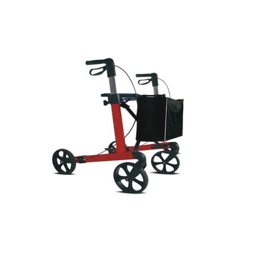 Rollator mit 4 Rädern - LR550 - Shanghai Meddo Medical Devices Co., Ltd. - Aluminium / mit Sitz / zusammenklappbar