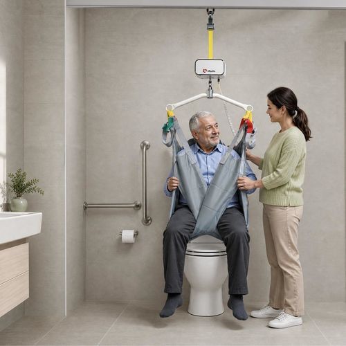 Manueller Patientenlifter - MD-T-200 - Shanghai Meddo Medical Devices Co., Ltd. - batteriebetrieben / deckenmontiert / höhenverstellbar