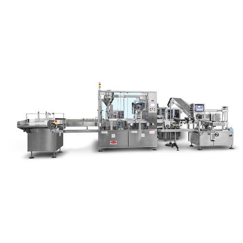 Füllmaschinen für Flüssigkeiten - M100 - TGM - TECNOMACHINES srl - für Flaschen / für Stopfen / für die Pharmaindustrie
