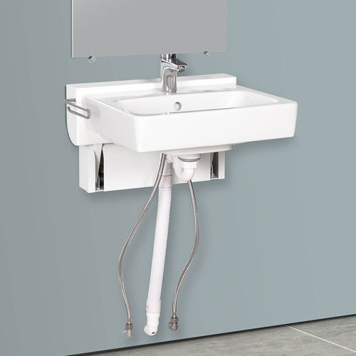 Spüle für Hygienebereich - Quickwash - ROPOX - 1 Station / wandmontiert / höhenverstellbar