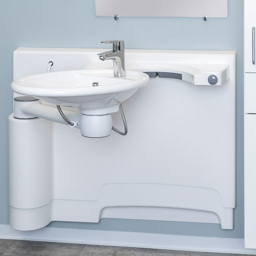 Spüle für Hygienebereich - Swingline - ROPOX - 1 Station / wandmontiert / höhenverstellbar