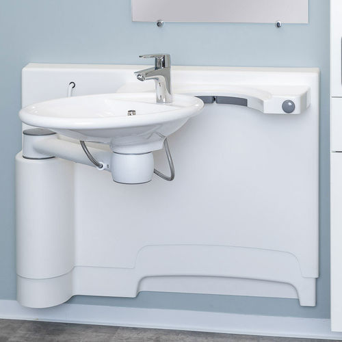 Spüle für Hygienebereich - 40-41130 - ROPOX - 1 Station / wandmontiert / höhenverstellbar
