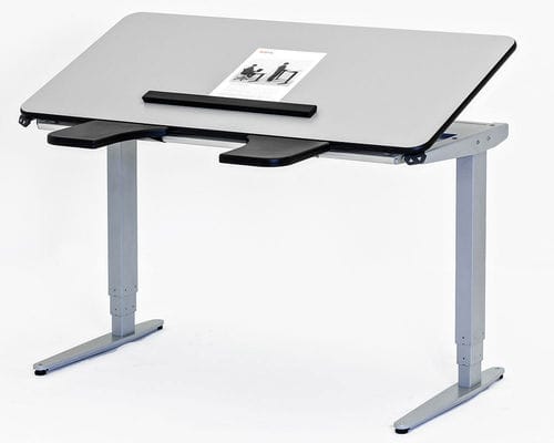 Höhenverstellbarer Schreibtisch - 20-60810 - ROPOX - rechteckig / elektrisch / auf Rollen