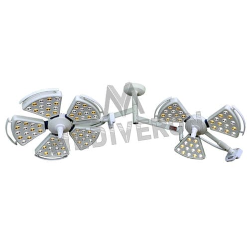 Deckenmontierte OP-Leuchte - MVL-5HC+3HC - Mediveron - LED / mit 2 Armen / 220 V / 50 Hz
