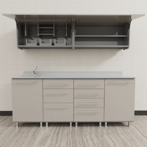 Schrank für zahnärztliche Instrumente - DM5 - A4 Dental - für Zahnarztpraxis / mit Schublade / mit Waschbecken