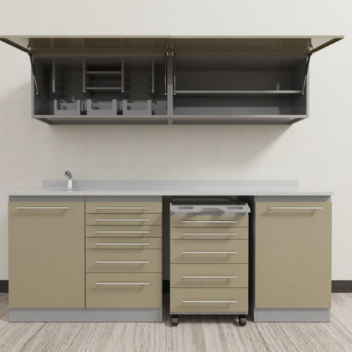 Schrank für zahnärztliche Instrumente - DM4 - A4 Dental - für Zahnarztpraxis / mit Schublade / mit Waschbecken