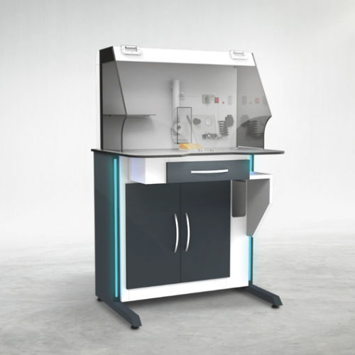 Arbeitsplatz für Dentallabors / mit Regal - TMC - A4 Dental - mit Licht / mit Schubladen