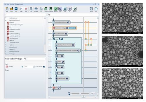 Software für Rasterelektronenmikroskop - EM Flow Creator - Hitachi High-Tech Europe GmbH - für elektronisches Übertragungsmikroskop / für Forschungszwecke / Beschaffung