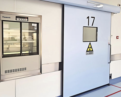 Strahlenschutztür - SLQ-OR-pb4.0 - SLEEK - für Röntgenstation / Schiebe / automatisch