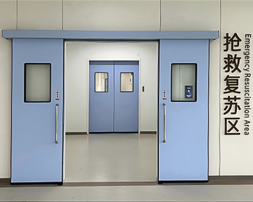 Sicherheitstür - SLEEK - für Reinraum / Schiebe / automatisch