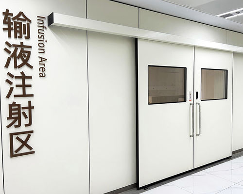 Sicherheitstür - SLB-ISO-2 - SLEEK - für Reinraum / Schiebe / antibakteriell