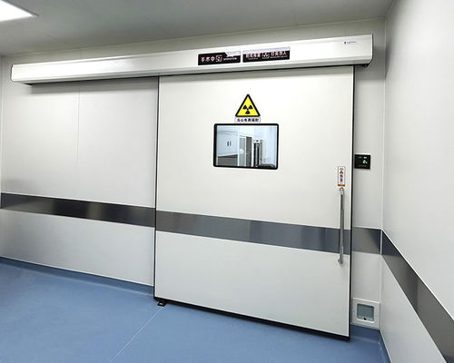 Strahlenschutztür - SLQ-D-pb4.0 - SLEEK - für Röntgenstation / Schiebe / Edelstahl