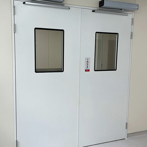 Luftdichte Tür - SLW-2-STEEL - SLEEK - für OP-Bereich / Labor / einflügelig