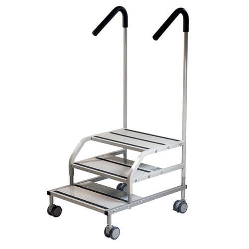 Stufentritt mit 2 Stufen - Rini Medtech - mit 3 Stufen / mit Handlauf