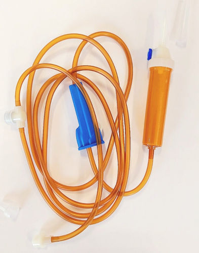 Infusionsset mit Tropfkammer - UV IS + site - Margomed - mit Y-Verbinder / mit Lichtschutz / mit latexfreien Komponenten